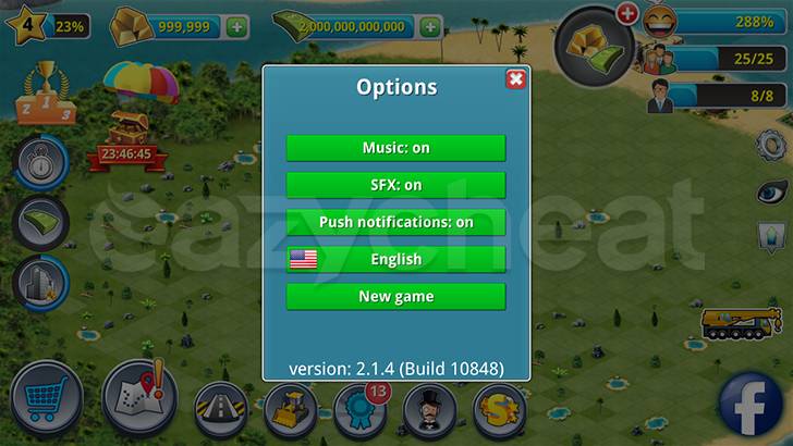 city island 5 cheats for android